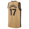 Toronto Raptors Dennis Schroder Nike 2023-24 City Edition Kulta Miesten Pelipaidat Swingman